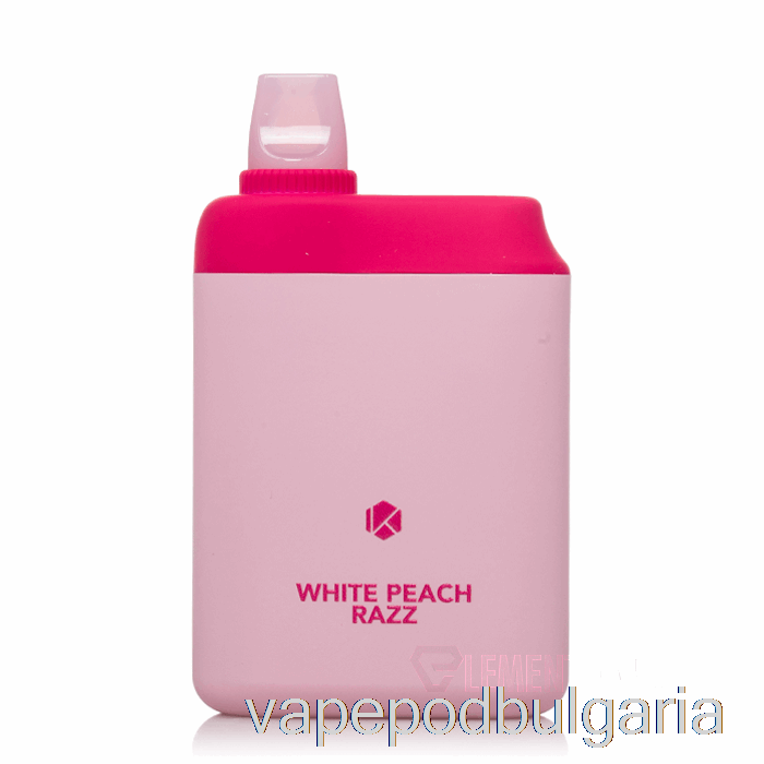 Vape 10000 Дръпки Kadobar X Pk Brands Pk5000 Disposable White Peach Razz